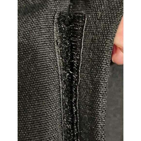 L.O.G.O / H& M WO size large Black hooded faux fur quilted coat multi pockets - Picture 6 of 14
